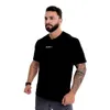 Erkek Tişörtler 2022 Pamuk Sıska T-Shirt Erkekler Masallar Sporu Kısa Tee Filkhekla Spor Salonu Fitness Vücut Geliştirme Egzersiz Siyah Üstler Giyim