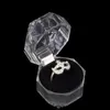 Acrílico Cristal Anel Caixa Transparente 3Color Box Stud Brinco Jóias Caso Caixa De Presente Caixas De Jóias Embalagem