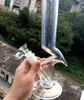 Narghilè in titanio Bong in vetro Pipa da fumo Narghilè Bagliore nell'acqua scura Percolatori riciclatori spessi Scivoli Vasca da 18 mm Stelo Heady Bubbler Tubi