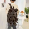Designer Bag Leather Backpack Europe and America Mens Woman Trendy Brand Old Flower New Large Capacity Student Backpack
