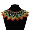 Chokers afrikanska etniska akrylpärlor krage halsband för kvinnor bohemia uttalande choker lady present zigenare stam smycken presentkokare