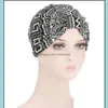 Beanie/Skl Caps Hats Hats Scarves Gloves Fashion Accessories Womens Chemo Cap Cancer Hat Flower Printed Muslim Hair Scarf Tu Ota0Q