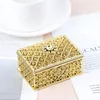 Gift Wrap Rectangular Plastic Hollow Gold Foil Wedding Candy Box Chocolate Treat Boxes FavorsGift