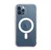 iPhone 14 Plus 13 12 11 Pro Max磁気充電透明な硬質アクリル衝撃携帯電話カバー付き小売パッケージ用のクリアマグサフケース
