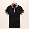 designer stripe polo shirt t shirts snake polos bee floral mens High street fashion horse polo luxury T-shirt#8566