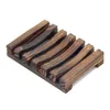 Naturlig bambu trä tvål diskar tallriksbricka hållare lådan dusch handtvätt tvålhållare 0521