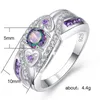 Wedding Rings Romantisch chromatische stenen tik stelt hart voor vrouwen met speciaal twistontwerp luxe sieradenvoorstel wynn2222