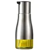 Functional Olive Oil tools Bottle Soy Sauce Vinegar Seasoning Storage Can Glass Bottom 304 Stainless Steel Body Kitchen Cook by sea CCA12683