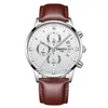 Watchsc - 43 мм красочные кварцевые кожаные часы из нержавеющей стали часы puhuo005