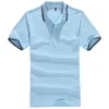 Abbigliamento di marca Polo da uomo Cotone traspirante Manica corta Uomo T-shirt con colletto rovesciato a vita larga Taglie forti XXXL 220402
