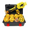 Beyblades Burst Golden GT Set Metal Fusion Gyroscope مع مقود في صندوق الأدوات (الخيار) للأطفال 220505