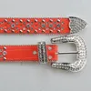 Bälten Western Rhinestone Luxury Designer Crystal Studded Belt Cowgirl Cowboy for Women Men Jean Cinto de Strass