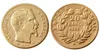 Frankreich 20 Frankreich Ein Satz (1853-1860)A/B 14 Stück vergoldete Kopie dekorative Münzstempel aus Metall, Fabrikpreis