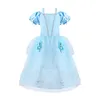 Gamin princesse robe fille d'été de fantaisie vêtements enfants rapunzel belle beey beey charnival Carnival Costume 2204265303568