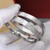 Projektant biżuterii bransoletka z śrubokrętem moda Brzeźba Projekt śrubowy złoto dla kobiet w rozmiarze Diamentowe paznokcie srebro o szerokości 6 mm 8 INC308S