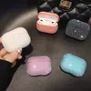För AirPods Pro Case Protective Cover Flash Diamond Woman Girl Bluetooth Luxury Crystal Bling Candy Color Earphone Falls för AirPod 1 2 Charing Box