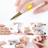 100 Stücke Nail Art Erweiterung Formen Aufkleber UV Gel Gebäude Selbstklebende Maniküre Guide Salon Zubehör Werkzeuge NAT039