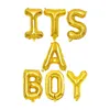 Dekoracja imprezy 16 cali złoto OH Baby Letter Foil Balloony It A Boy Girl Alphabet Balloon Płeć Ujawniona Dekoracja prysznicowa urodziny