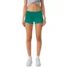 Andningsbar snabb torkning av sport Hotty Hot Shorts Kvinnor Underkläder Solid Color Pocket Running Fitness Pants Princess Sportswear Gym LeggingsSet