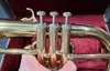 Совершенно новый BB Flugelhorn Custom Logo Lass Lacqued Gold Musical Instrument Professional Wiht Case Mounthpiece