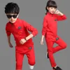 Ensembles de vêtements pour garçons et filles, vêtements pour enfants, costumes de sport d'automne, costume deux pièces, uniforme d'école primaire, lettre pour 8 10 12 14 ans