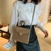 حقيبة HBP عارضة بو الجلود المرأة حقيبة يد الكورية الأزياء بسيطة نسيج الاتجاه الكتف slung الصغيرة حقائب اليد الأعلى مقبض