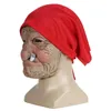 Partymasken Realistische Halloween-Kopfbedeckung Rauchende alte Dame Mann Gesichtsbedeckung Latex H 220823
