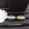 2022 Lettres Vintage Bague Diamant Little Bee En laiton Accessoires Gold and Silver 2 couleurs Femme optionnelle Livraison rapide de haute qualité