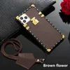 Fashion Designer luxury Square Phone Cases For Samsung Galaxy S21 S20 S10 Note 20 10 iphone 13 12 Mini 11 Pro Max Xs Xr 7 Plus 8 SE Leather