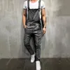 Herren Jeans Herren Slim-Fit Ripped Denim Jumpsuit Herren Marken-Baumwoll-Overalls Straight Cool Street Hip-Hop-Hosen HerrenHerren