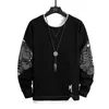 Herrtröjor tröjor män harajuku hoodie casual hip hop sweatshirt sömmar tryck hoodie manlig o-hals mode mens kläder multi color mens topp 220924