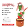 Danse Cactus bébé apprendre à parler jouet 120 arabe anglais espagnol chansons USB torsion parler enfant en peluche drôle cadeau 220531