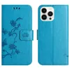 Étuis portefeuille en cuir fleur pour Iphone 15 Plus 14 Pro Max 13 Mini 12 11 XR XS X 8 7 6 Impression Papillon Flip Cover Lucky Tree Mignon Hibou Mode Imprimer Lady Holder Pouch Strap