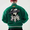 Angels Pattern Embroidery Varsity Jacket Men HipHop High Street Man Woman Unisex Loose Bomber Jacket Fall Retro Baseball Uniform T220816