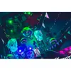 vendita all'ingrosso Palloncino gonfiabile gigante con teste di teschio appeso alla decorazione di Halloween con luce a led per l'esposizione del partito