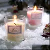 Decoração de velas Decoração de casa jardim Diy Handmade Candle Jar Glass Natural Plant Wedding Soy Wax Small Aromaterapy Decor ZXF1614 Delive Delive