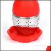 Coffee Tea Tools Drinkware Kitchen Dining Bar Home Garden Food Grade Silica Gel Strainers Filter Stainless Steel Teaballs Sile Infuser He