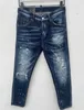 Mens jeans Rips straight denim Jeans italy Fashion Slim Fit Washed Motocycle Denims Pants