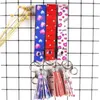 Nappe Cordini in pelle Cinturino Bracciale Braccialetti Portachiavi Portachiavi Portachiavi Scozzese Griglia Girasole Cuore Modello Borsa Ciondolo Portafogli