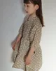Одежда наборы маленьких девочек, кардан, картарная принт, одежда для чиклрен, 22 летняя футболка с коротким рукавом и шорты, детская девочка, установленная на вершине Bloomersc
