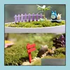 Wholesale Mini Fencing Fence Fairy Garden Miniatures Gnome Moss Terrariums Desktop Bottle Resin Crafts Decoration For Home Drop Delivery 202