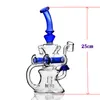 hookahs 16 inches Black solid base Glass Bongs with slits rocket perc tube Water Pipe 18 mm joint