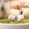 Andra festliga festförsörjningar 5st/Lot Mini Cows Simulering Djurfigur Födelsedagskakan Topper Garden Ornament Miniature Figurer Bonsai