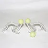 smoking glow in dark 20mm 2.5mm Thick Quartz Blender Spin Banger Nail with Smoking Beveled Top Domeless Nails for Prevent Oil Splashing Glass Water Bong