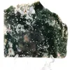 Obiekty dekoracyjne figurki Zielona kryształowa płyta agatowa geode plaster leczenia minerałowe dekoracja reiki z uchwytem decorativeDeCorat