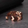 Pulsera de cadena de eslabones, pulsera magnética de cobre puro para hombre, 18mm de ancho, patrón de fútbol, pulsera energética para artritis, enlace Lars22