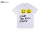 19SS CPFM XYZ TSHIRT GRAFFITI SMILE FACE XYZ WWCD Jag gillar dig West Hip Hop Streetwear tee tshirts män kvinnor 2204292113585