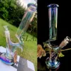 Inebriante Downsteam Vetro iridescente Narghilè Concentrato Perc Oil Rigs Pipa ad acqua colorata Bong spesso Bubbler Dabber Rainbow Ice Catcher Fumo Shisha