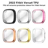 Protecteur d'écran Watch Case pour Fitbit Versa 4 Full Cover Soft Cover Léger TPU Bumper Résistant aux rayures