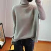 Autumn Winter Knitting Cashmere Turtleneck Loose Plus Size Fashion Pullover Women Sweater 201214